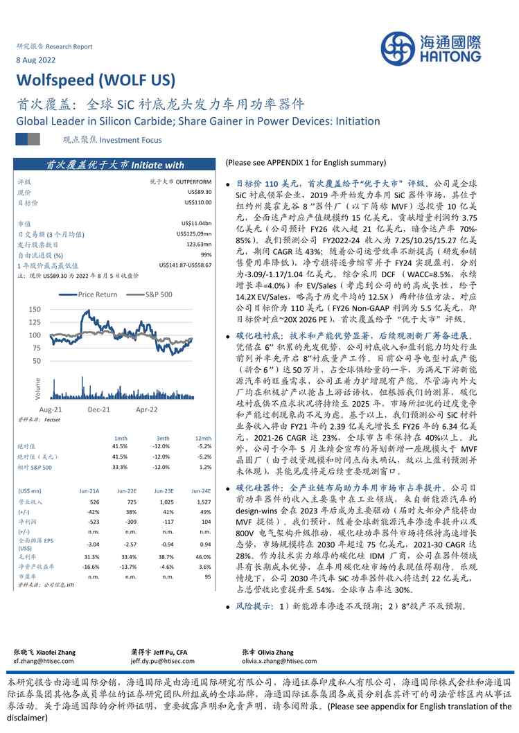 2022꺣ͨ-Wolfspeed-WOLF.US-״θǣȫSiCĵͷùPDF1ҳͼƬ